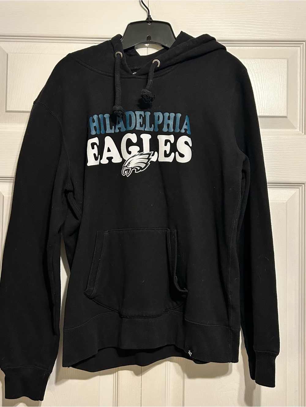'47 Black Hoodie with White Logo Patch